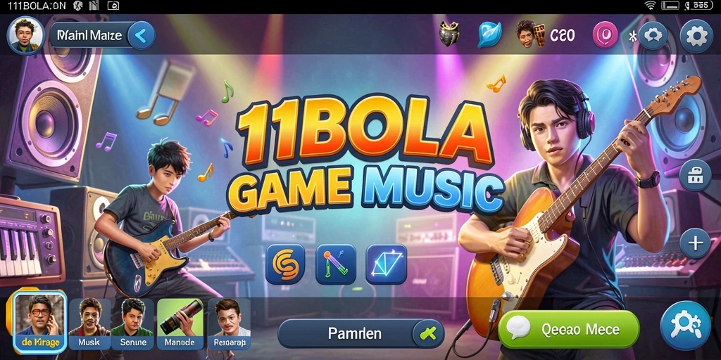 Gameplay 11BOLA yang seru dengan tantangan musik.