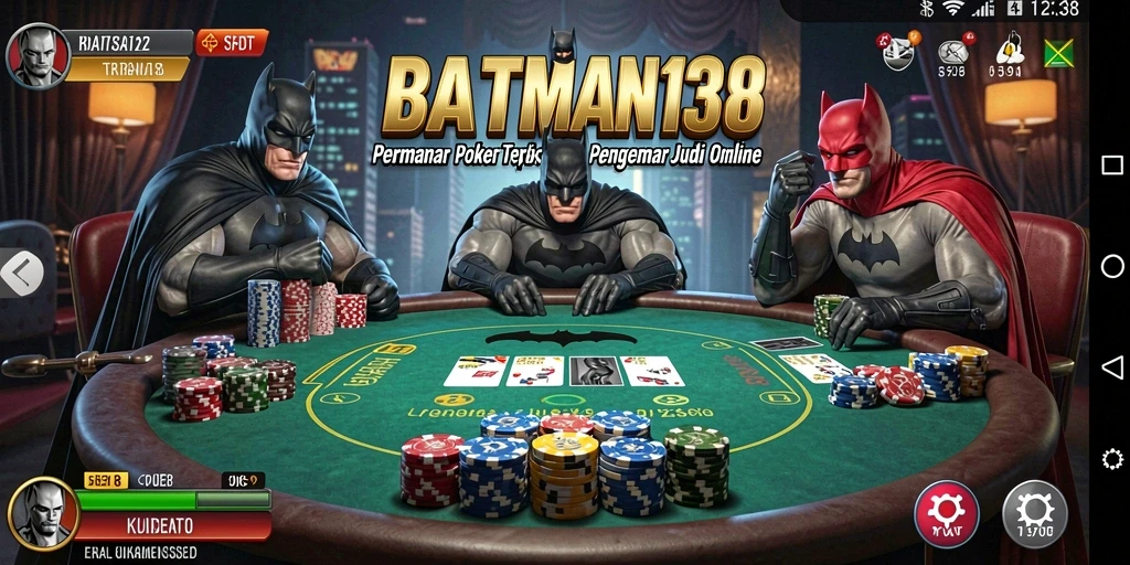 Tampilan gameplay seru dalam permainan Poker di BATMAN138.