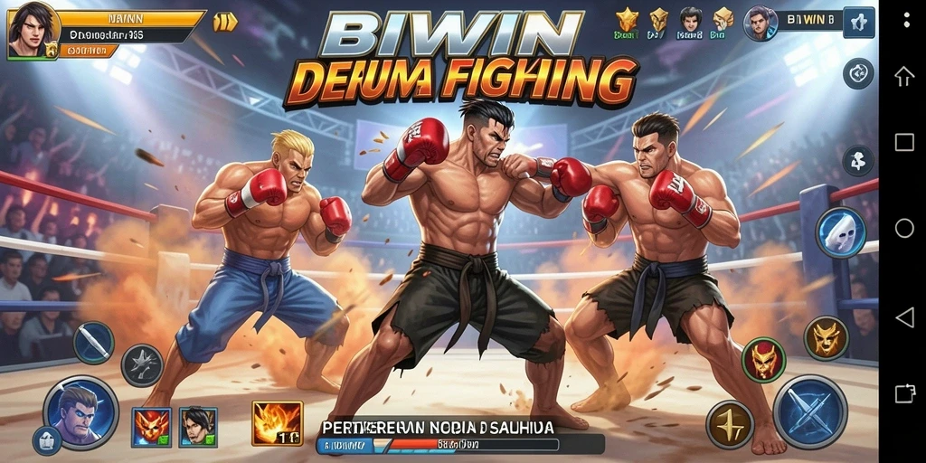 Tangkapan layar menampilkan pertarungan intens di BIWIN dengan karakter yang beraksi.