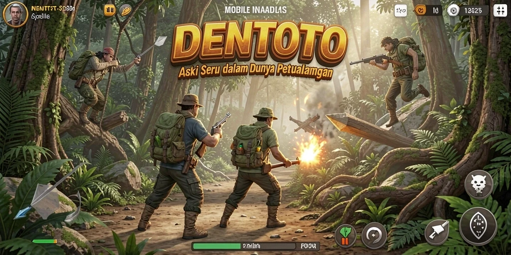 Screenshot gameplay DENTOTO menampilkan aksi seru dan grafis menakjubkan.