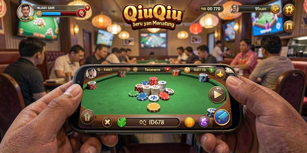 Tampilan gameplay QiuQiu yang seru dan menantang.