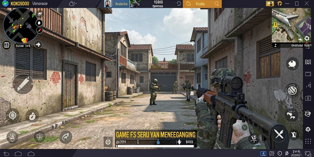 Tampilan gameplay menarik dari KOKO5000 dengan pertempuran seru.