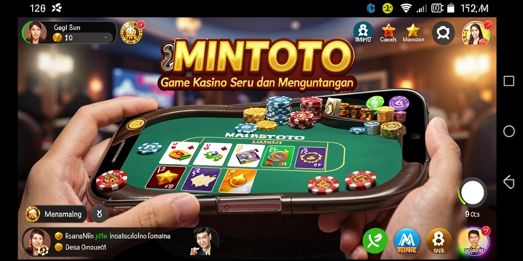Screenshot utama MINTOTO menampilkan gameplay Kasino yang menarik.