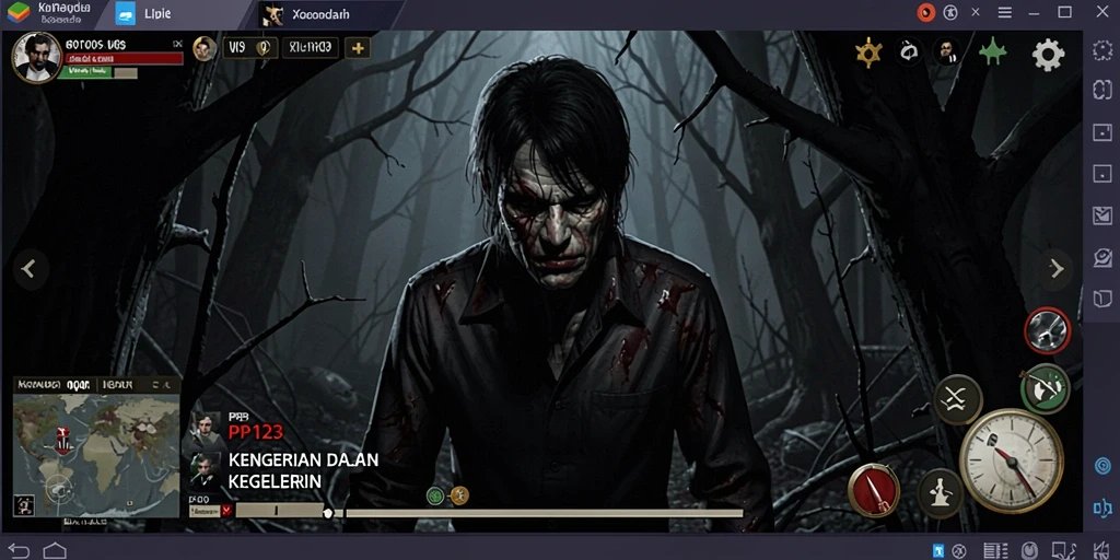 Gameplay menegangkan PP123 dengan suasana Horror mencekam.