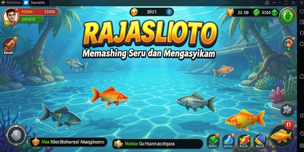 Tampilan menarik dari gameplay memancing di RAJASLOTO.