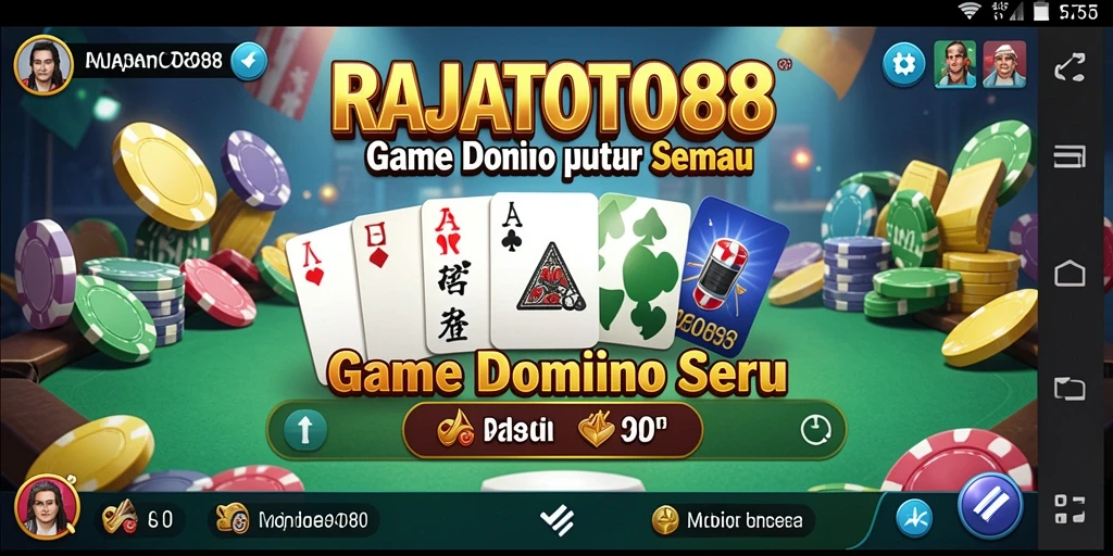 Screenshot gameplay RAJATOTO88 yang menampilkan keseruan bermain Domino.