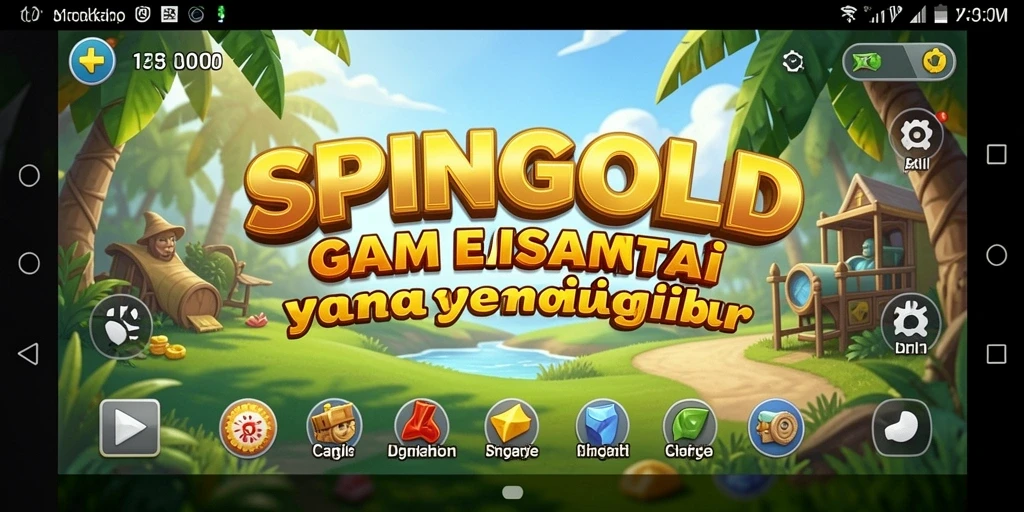 Screenshot gameplay SPINGOLD yang ceria dan menghibur.