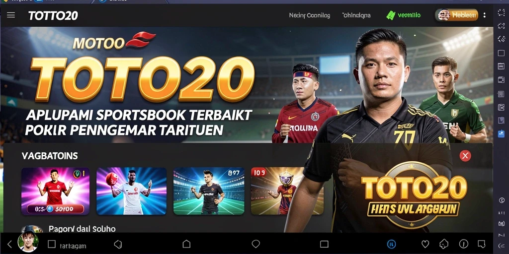 Tampilan menarik dari aplikasi TOTO20 saat permainan berlangsung.